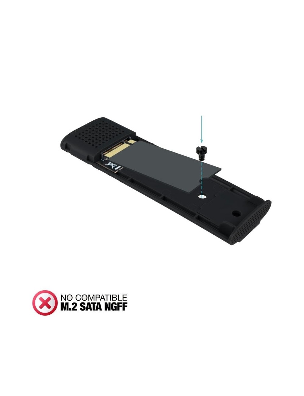 Caja Externa para Disco SSD M.2 NVMe TooQ TQE-2231B/ USB 3.1
