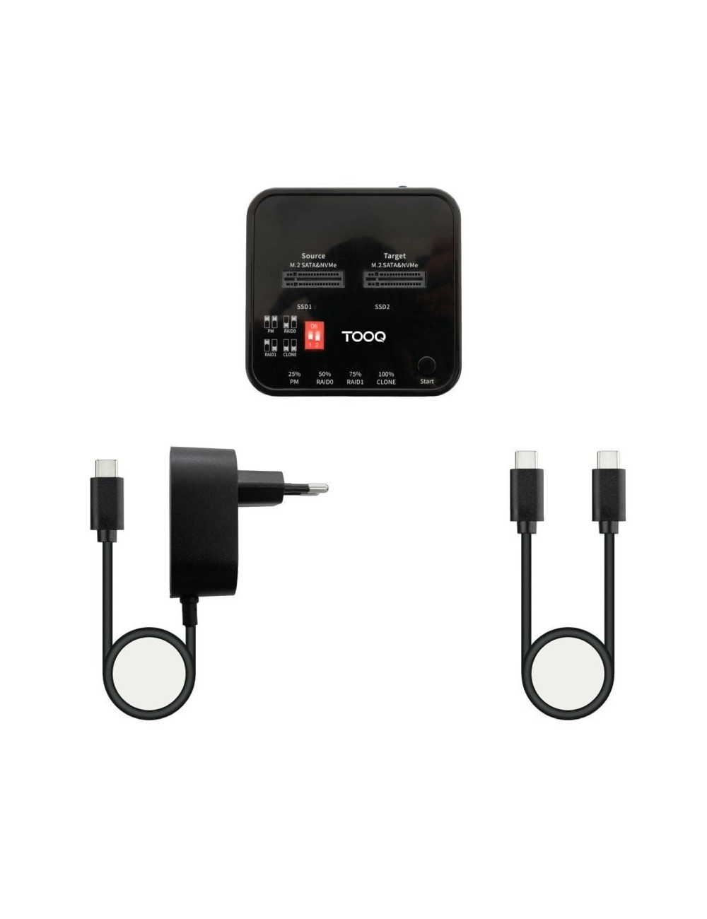 Docking Station para SSD M2 SATA/NVMe TooQ TQDS-201B