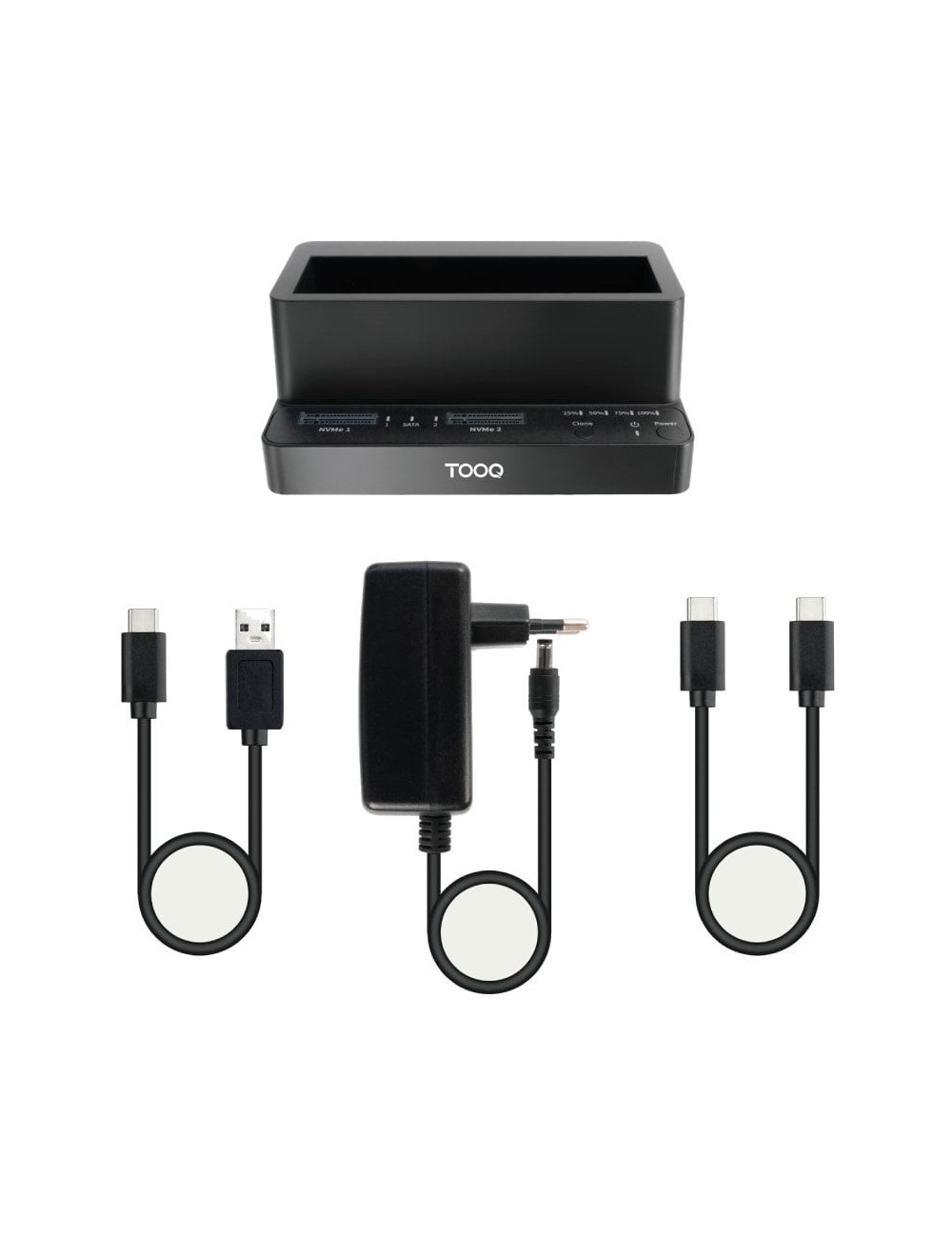 Docking Station para SSD M2 SATA/NVMe TooQ TQDS-502B
