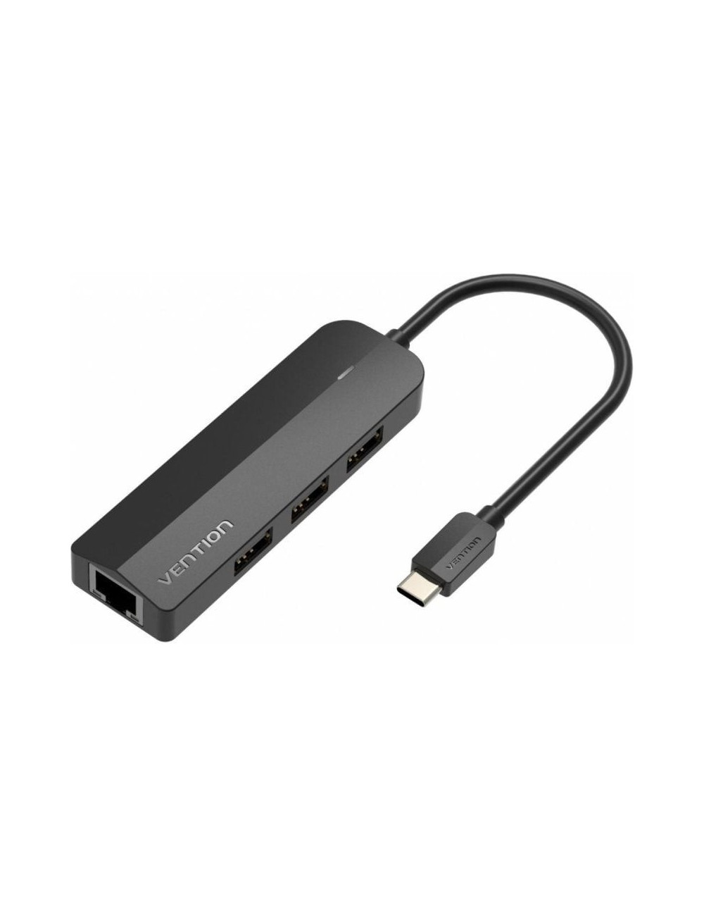 Hub USB Tipo-C Vention TGOBB/ 3xUSB/ 1xRJ45/ 1x Micro B PD