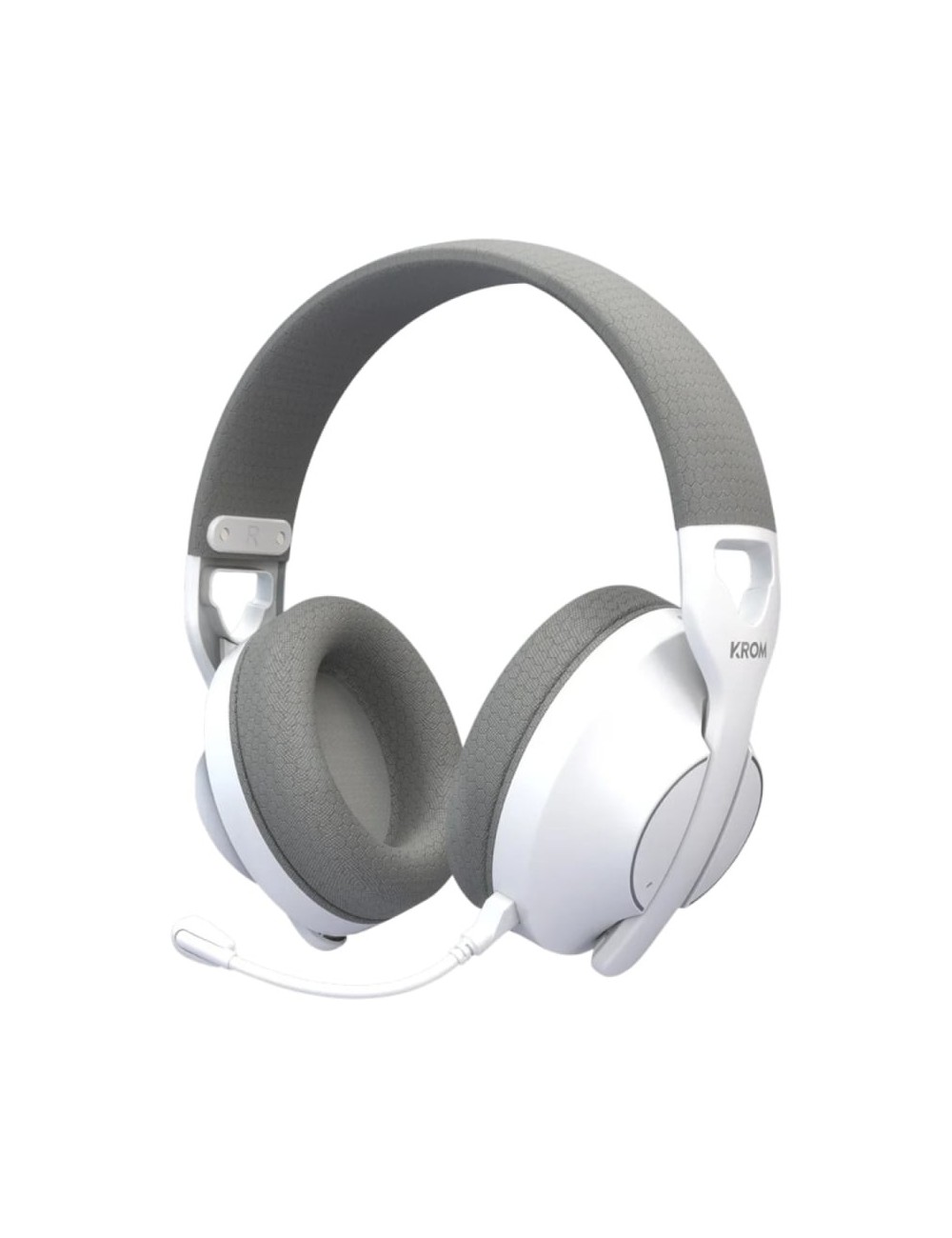 Auriculares Gaming Inalámbricos con Micrófono Krom Phase/ Bluetooth/ Jack 3.5/ USB 2.0/ Blancos