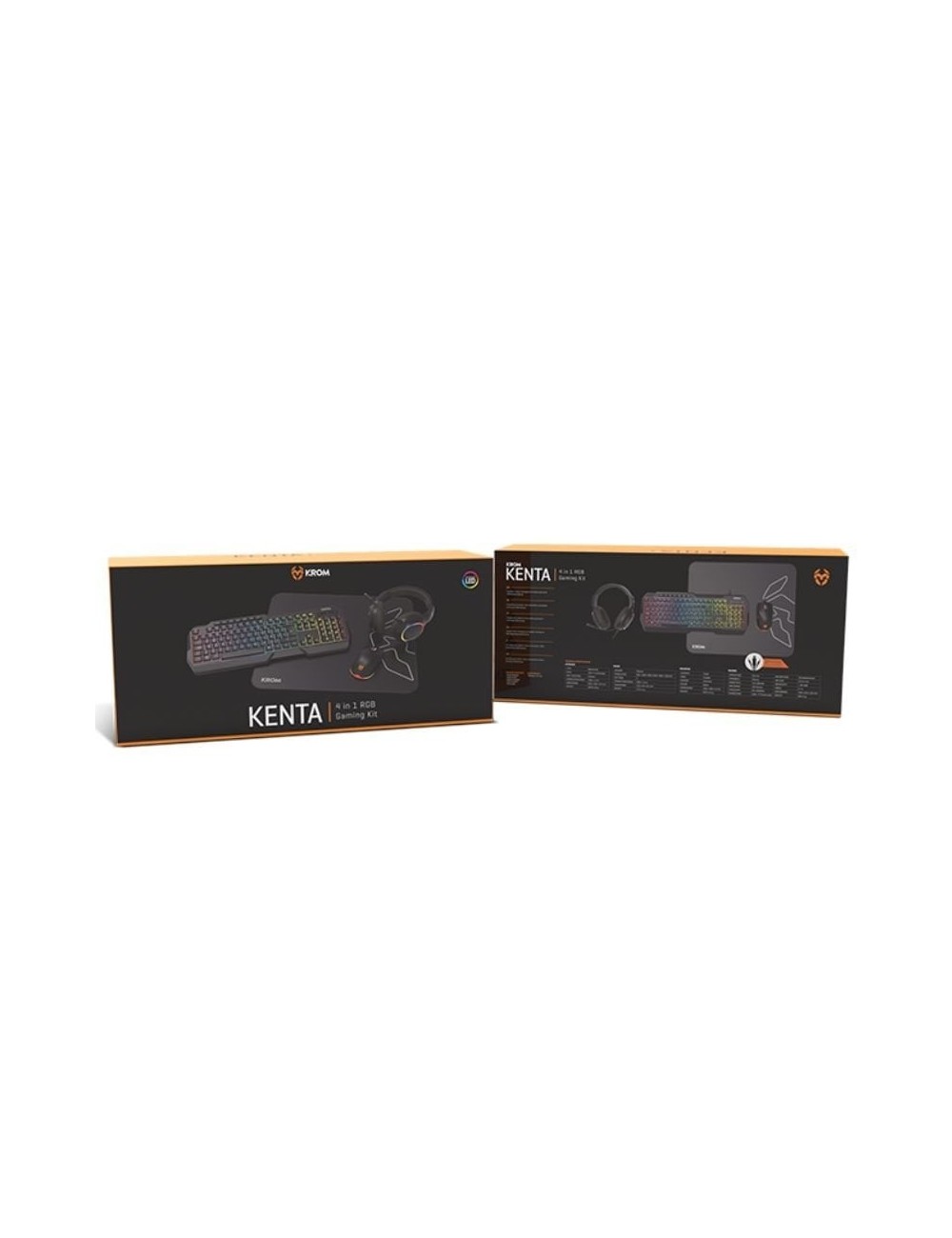 Pack Gaming Krom Kenta/ Teclado RGB + Ratón + Alfombrilla + Auriculares