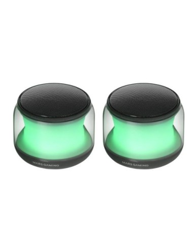 Altavoces con Bluetooth Mars Gaming MS-AURA/ 15W/ 2.0/ Negros