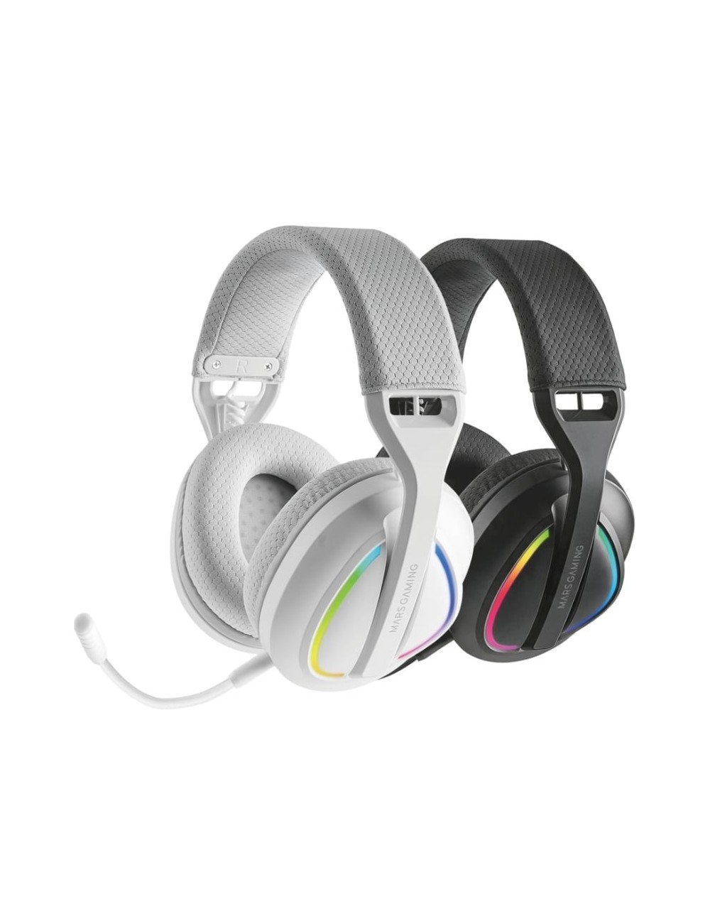 Auriculares Gaming Inalámbricos con Micrófono Mars Gaming MHW-QUASAR/ Jack 3.5/ Bluetooth/ Blancos