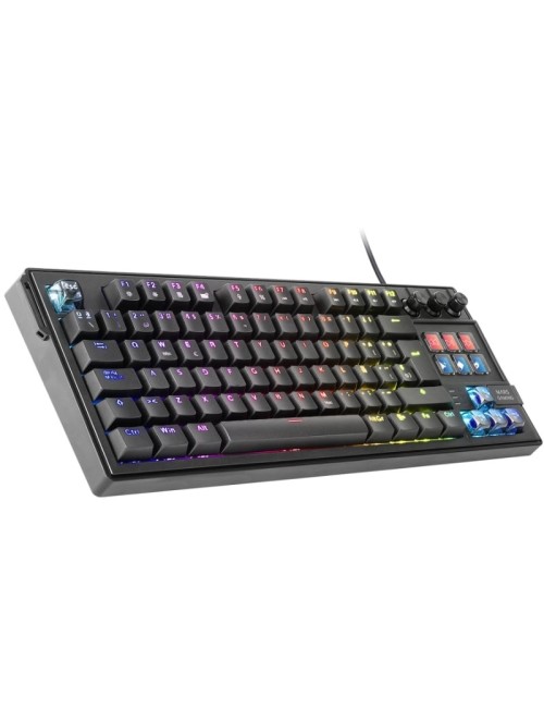 Teclado Gaming Mecánico Mars Gaming MK-MASTER/ Switch Rojo/ Negro/ Incluye SmartDeck