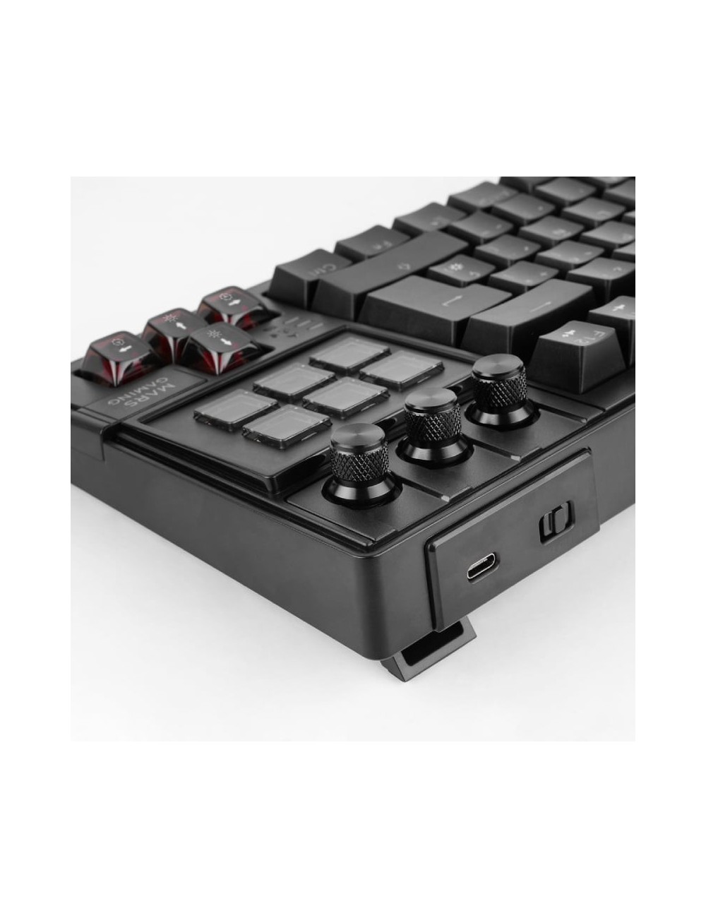 Teclado Gaming Mecánico Mars Gaming MK-MASTER/ Switch Rojo/ Negro/ Incluye SmartDeck