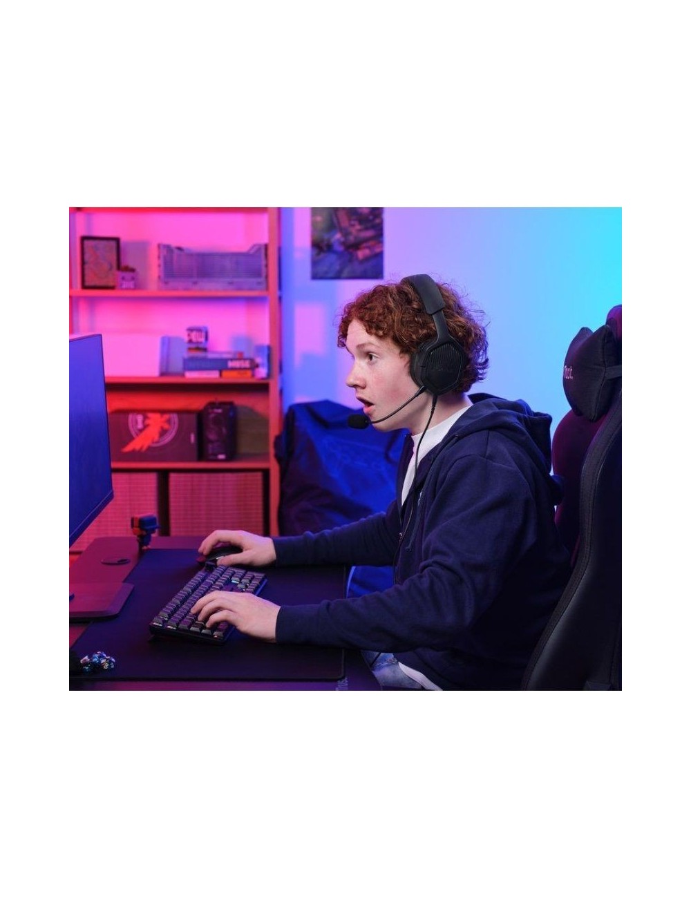 Auriculares Gaming con Micrófono Trust Gaming GXT 492 Carus/ Jack 3.5/ Negros