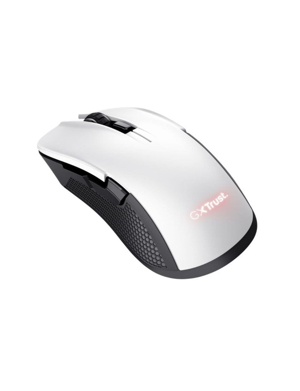 Ratón Gaming Inalámbrico Trust Gaming GXT 923W YBAR/ Batería recargable/ Hasta 7200 DPI/ Blanco