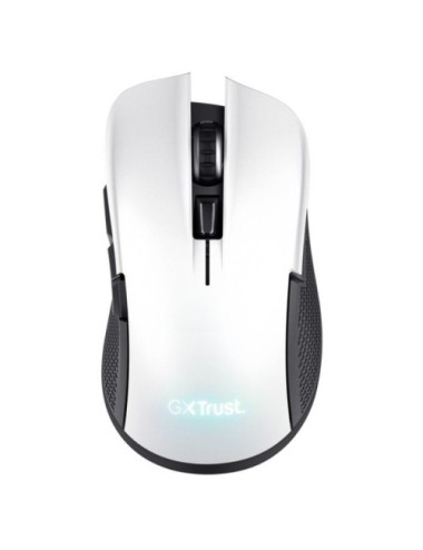 Ratón Gaming Inalámbrico Trust Gaming GXT 923W YBAR/ Batería recargable/ Hasta 7200 DPI/ Blanco
