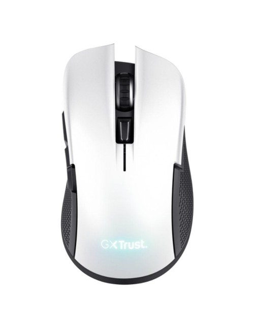 Ratón Gaming Inalámbrico Trust Gaming GXT 923W YBAR/ Batería recargable/ Hasta 7200 DPI/ Blanco