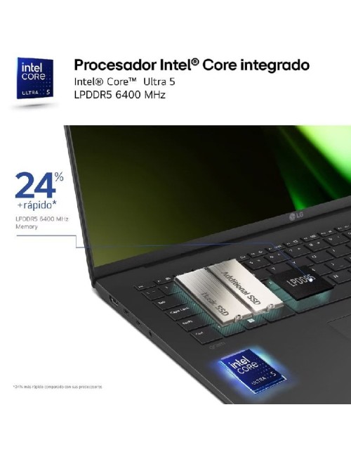 Portátil LG Gram 14ZB90S-G.AA55BN Intel Core Ultra 5-115U/ 16GB/ 512GB SSD/ 14'/ Win11