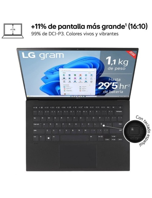 Portátil LG Gram 14ZB90S-G.AX55BN Intel Core Ultra 5-115U/ 16GB/ 512GB SSD/ 14'/ Sin Sistema Operativo