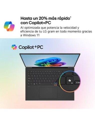 Portátil LG Gram 16Z90TL-V.AZ85BN Intel Core Ultra 7-258V/ 32GB/ 512GB SSD/ 16'/ Win11 Pro