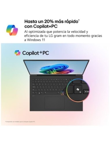 Portátil LG Gram Pro 16Z90TS-G.AU99BN Intel Core Ultra 9-288V/ 32GB/ 1TB SSD/ 16'/ Win11