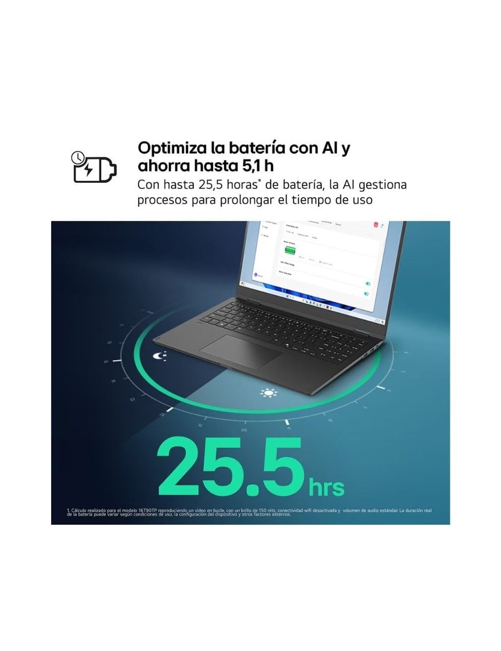 Portátil LG Gram Pro 16Z90TS-G.AU99BN Intel Core Ultra 9-288V/ 32GB/ 1TB SSD/ 16'/ Win11