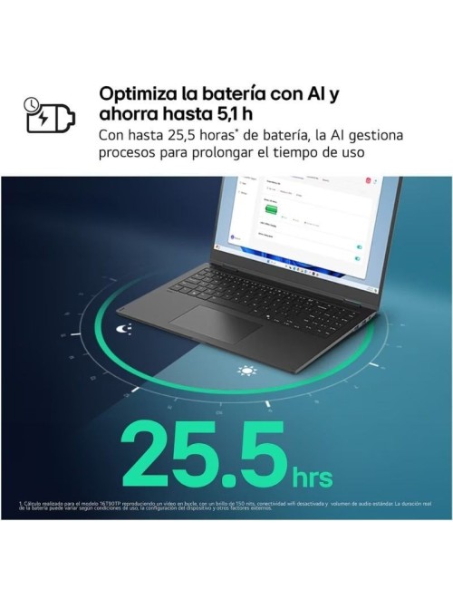 Portátil LG Gram Pro 16Z90TS-G.AU99BN Intel Core Ultra 9-288V/ 32GB/ 1TB SSD/ 16'/ Win11