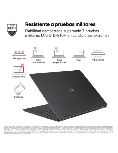 Portátil LG Gram Pro 16Z90TS-G.AU99BN Intel Core Ultra 9-288V/ 32GB/ 1TB SSD/ 16'/ Win11