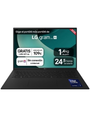 Portátil LG Gram 17Z90TL-G.AU88BN Intel Core Ultra 7-258V/ 32GB/ 1TB SSD/ 17'/ Win11