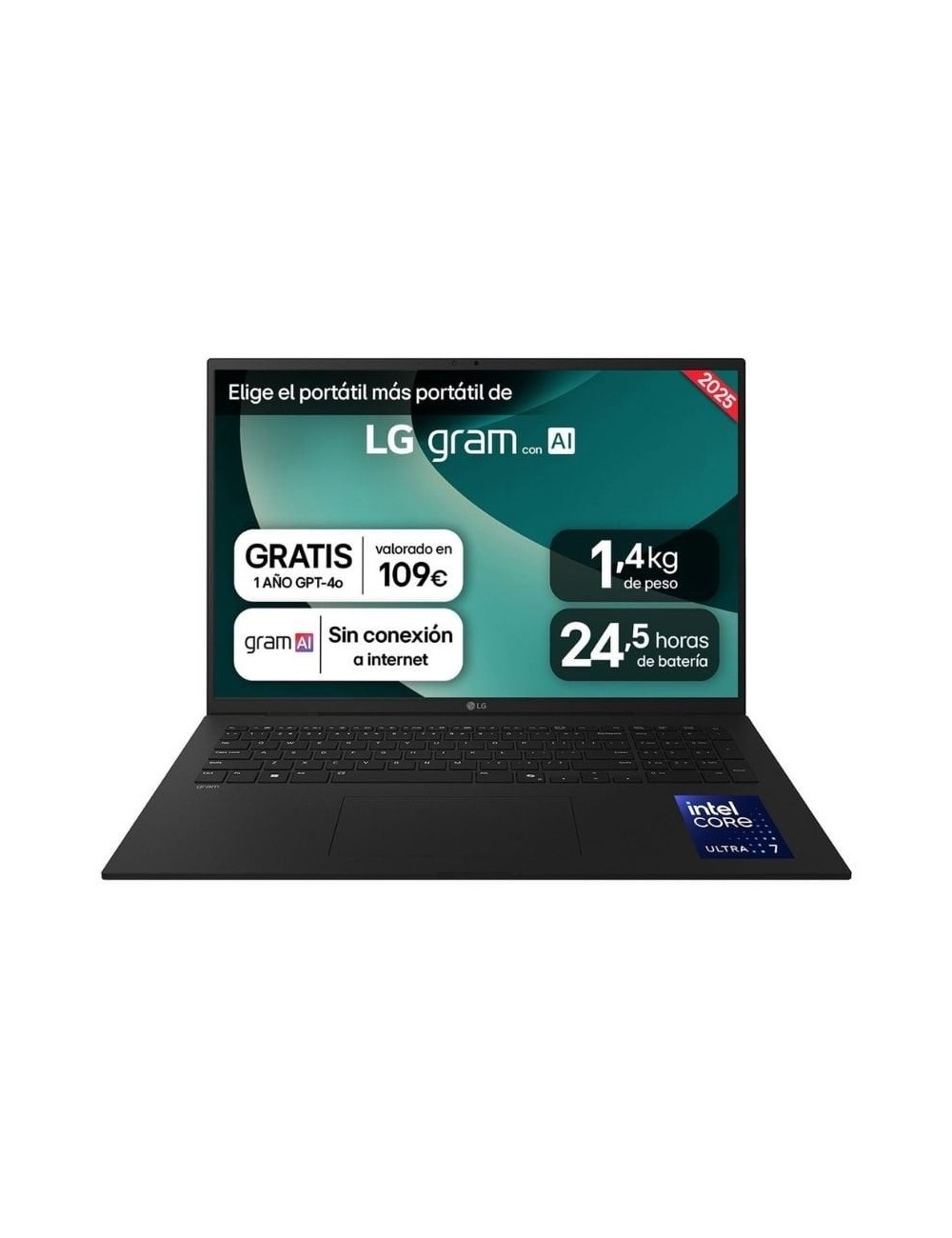 Portátil LG Gram 17Z90TL-G.AU88BN Intel Core Ultra 7-258V/ 32GB/ 1TB SSD/ 17'/ Win11