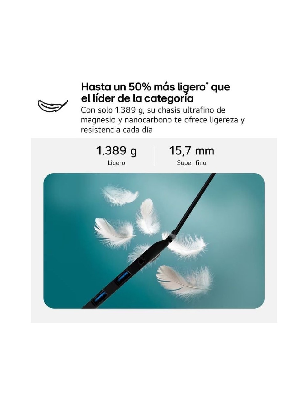 Portátil LG Gram 17Z90TL-G.AU88BN Intel Core Ultra 7-258V/ 32GB/ 1TB SSD/ 17'/ Win11