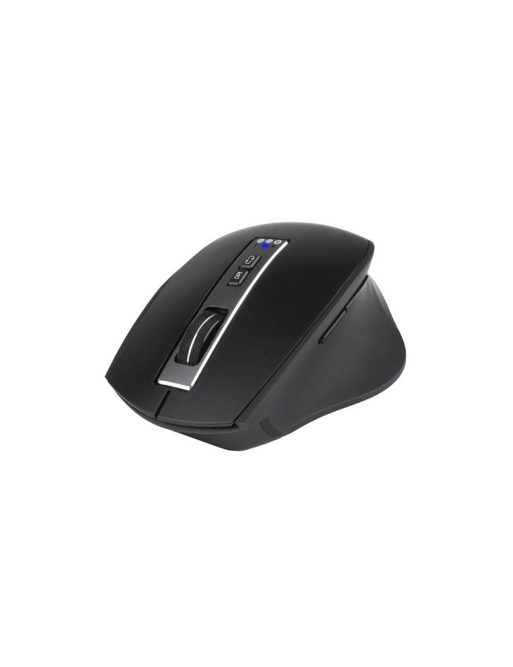 Ratón Ergonómico Inalámbrico NGS BLUR-RB/ Batería recargable/ Hasta 3200 DPI/ Negro