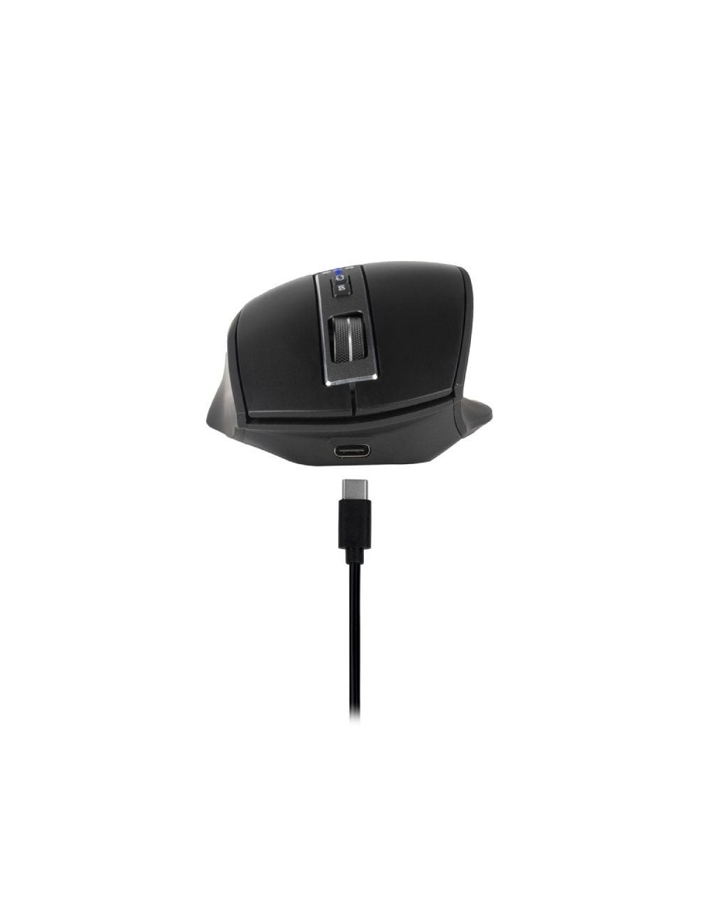 Ratón Ergonómico Inalámbrico NGS BLUR-RB/ Batería recargable/ Hasta 3200 DPI/ Negro