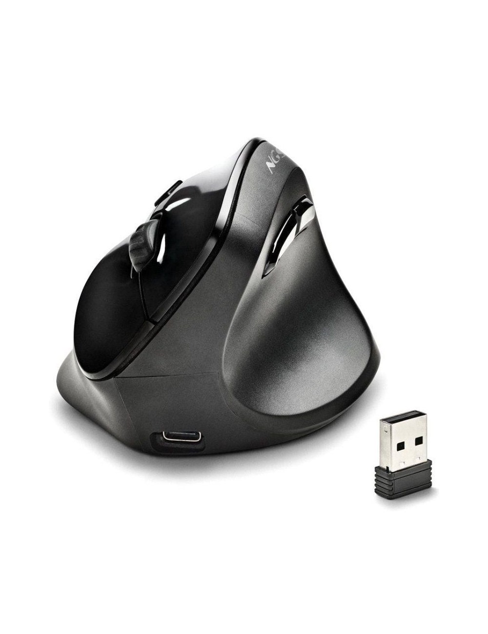 Ratón Vertical Inalámbrico NGS EVO Moksha/ Batería recargable/ Hasta 2400 DPI