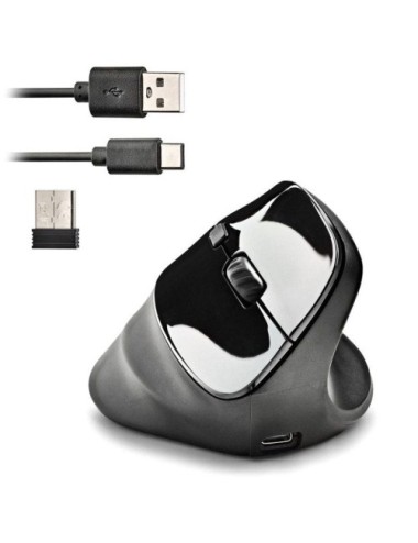 Ratón Vertical Inalámbrico NGS EVO Moksha/ Batería recargable/ Hasta 2400 DPI