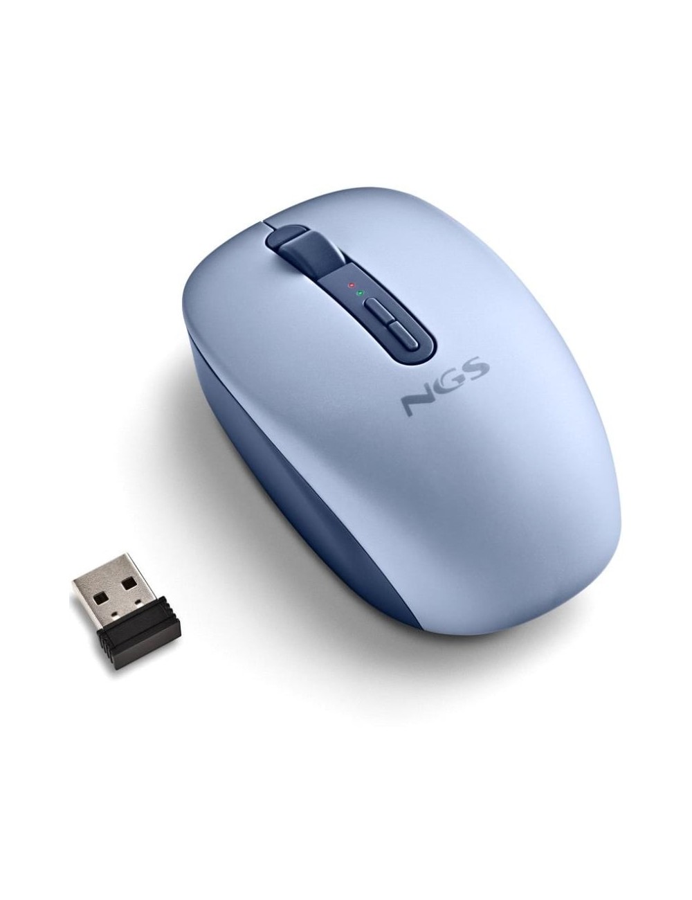 Ratón Ergonómico Inalámbrico NGS Fog Dual FOGDUALBLUE Silencioso/ Hasta 1600 DPI/ Azul