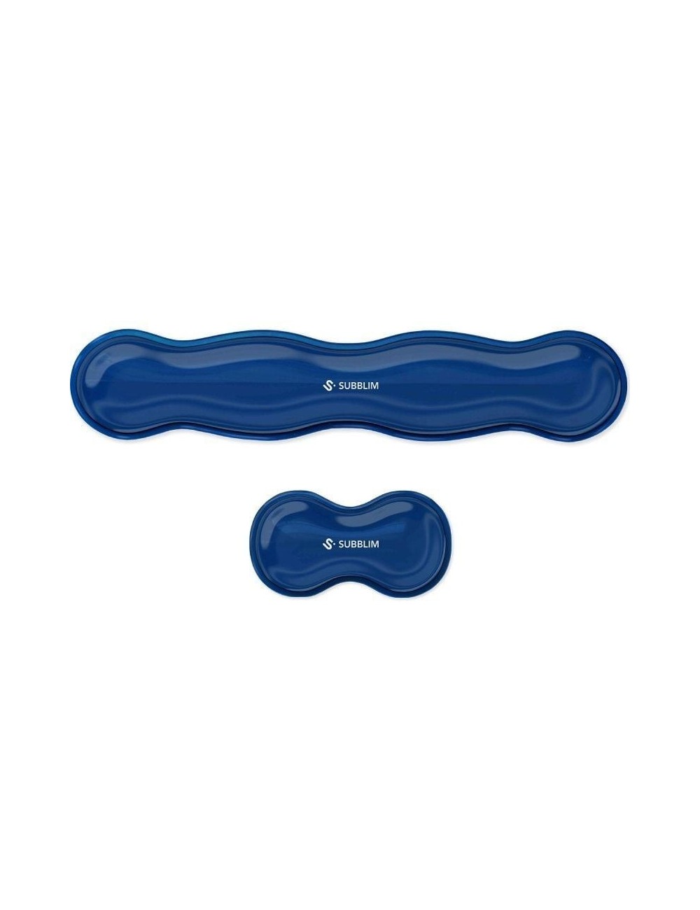 Pack de 2 Reposamuñecas Subblim Ergo Crystal Flex/ Azul Oscuro