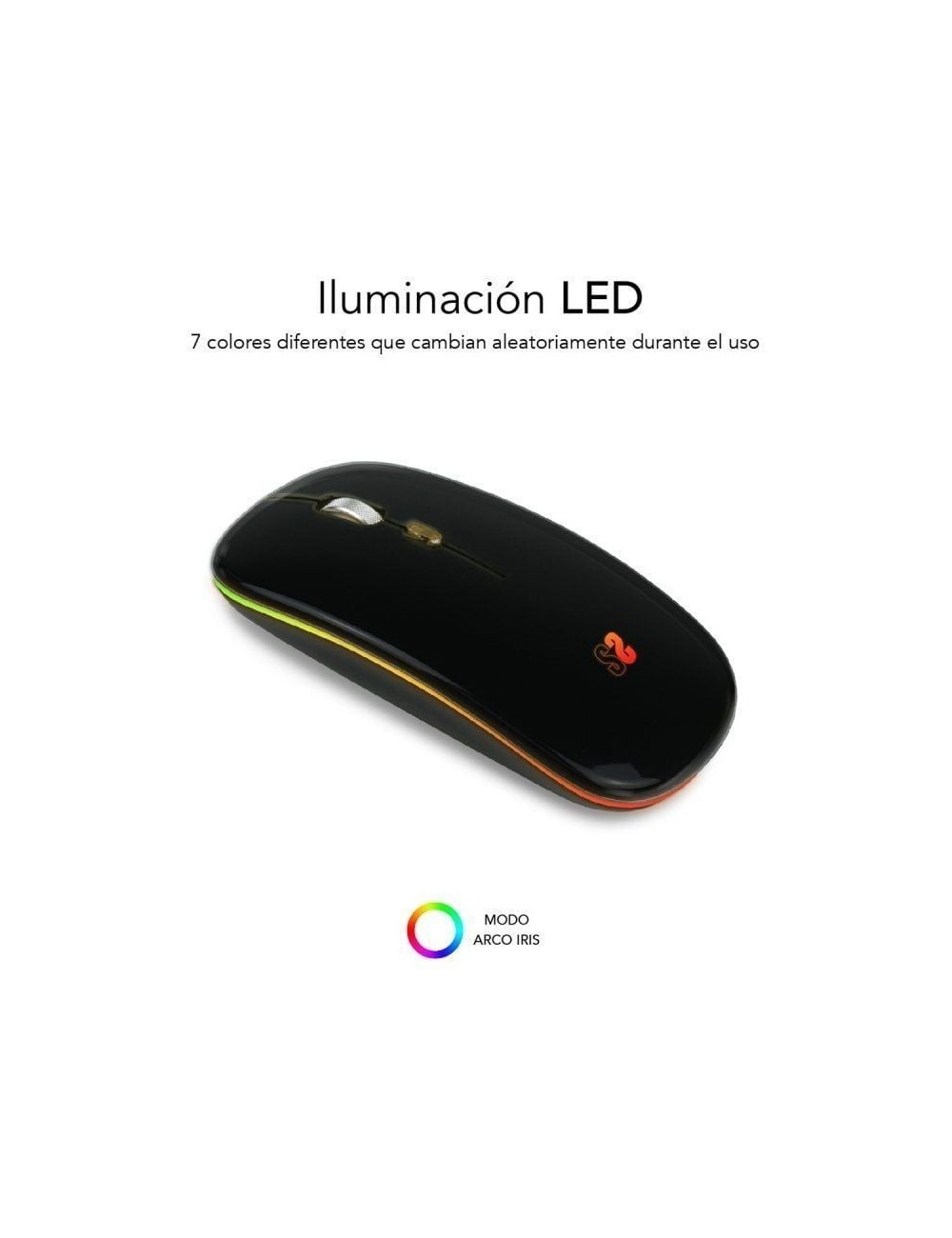 Ratón Inalámbrico Subblim LED Dual Flat/ Batería recargable/ Hasta 1600 DPI