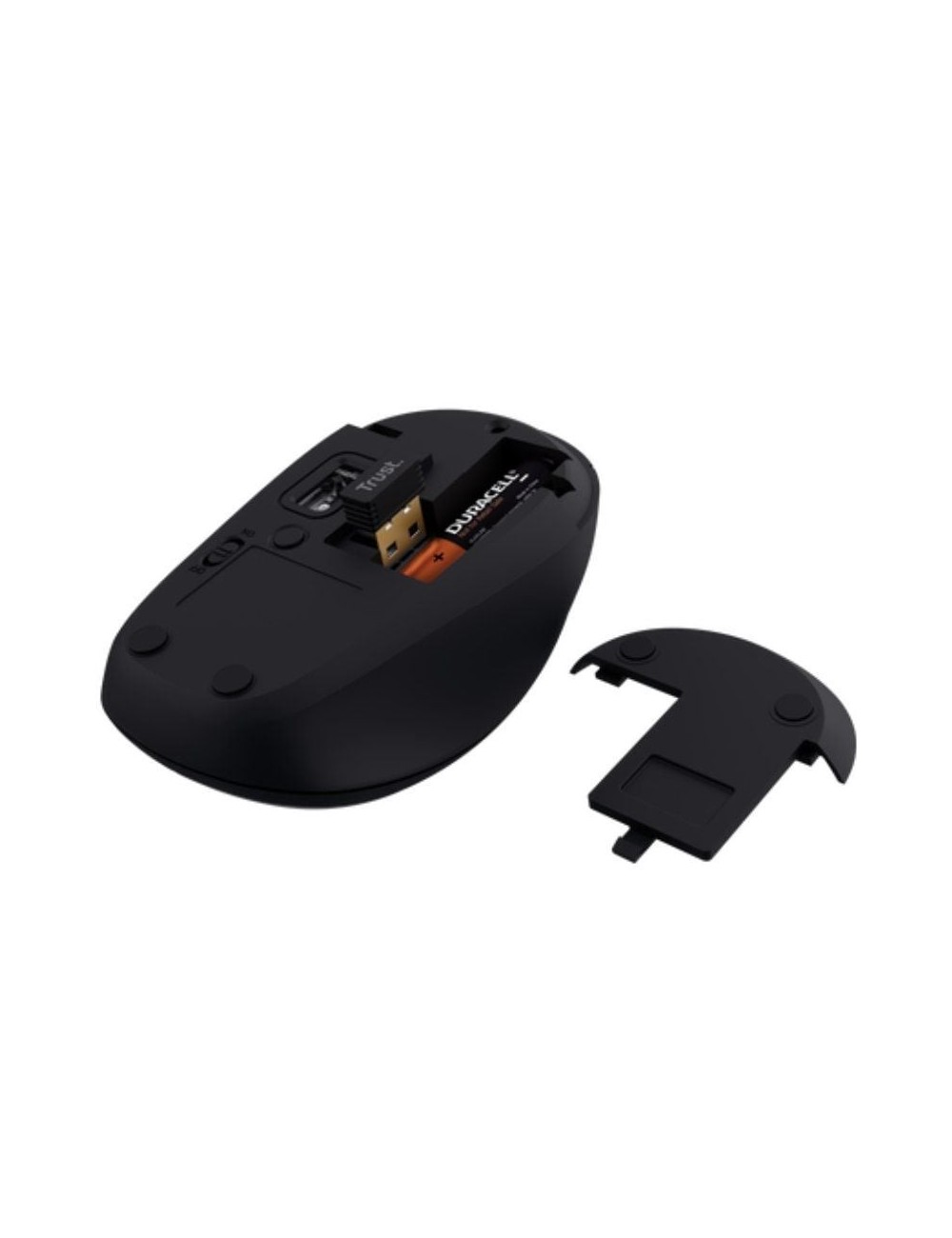 Ratón Mini Inalámbrico Trust Yvi+ Multidispositivo/ Hasta 1600 DPI/ Negro