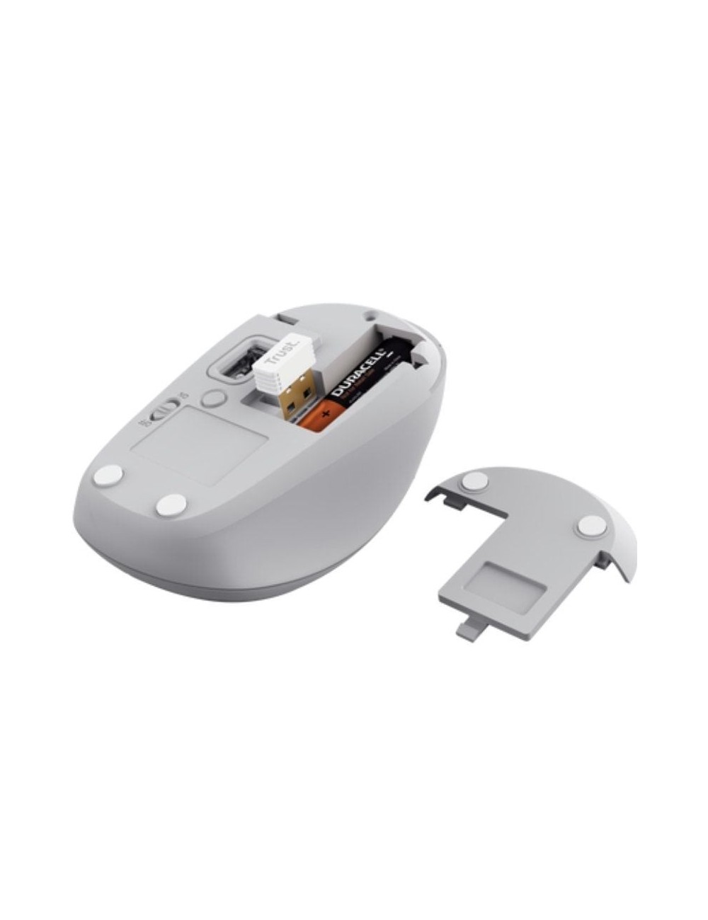 Ratón Mini Inalámbrico Trust Yvi+ Multidispositivo/ Hasta 1600 DPI/ Blanco