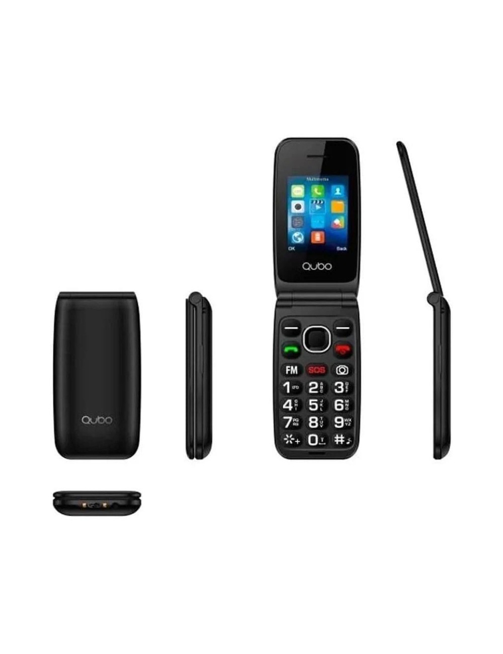 Teléfono Móvil Qubo NEO2 NW BK 4G para Personas Mayores/ Negro