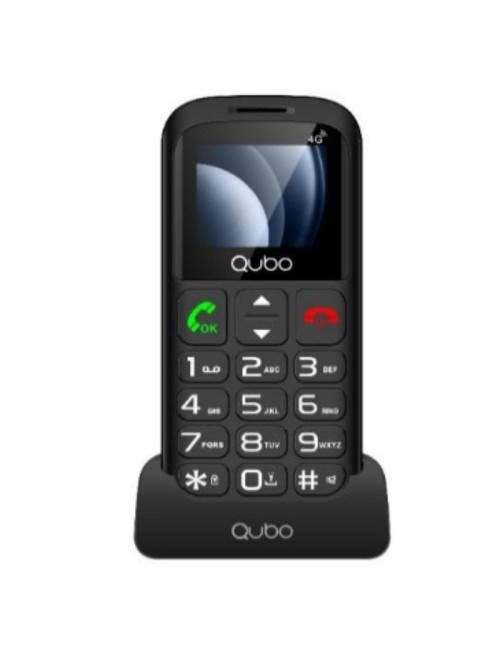 Teléfono Móvil Qubo P-186BKC 4G para Personas Mayores/ Negro