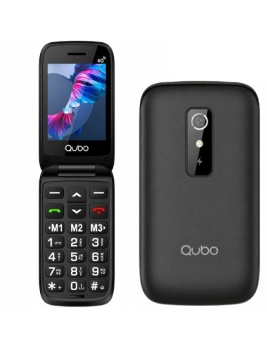 Teléfono Móvil Qubo P-220BKC 4G para Personas Mayores/ Negro
