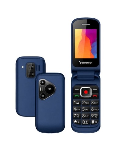 Teléfono Móvil Sunstech CELT24 para Personas Mayores/ Azul