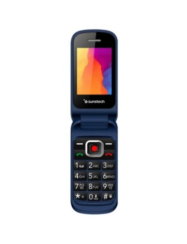 Teléfono Móvil Sunstech CELT24 para Personas Mayores/ Azul