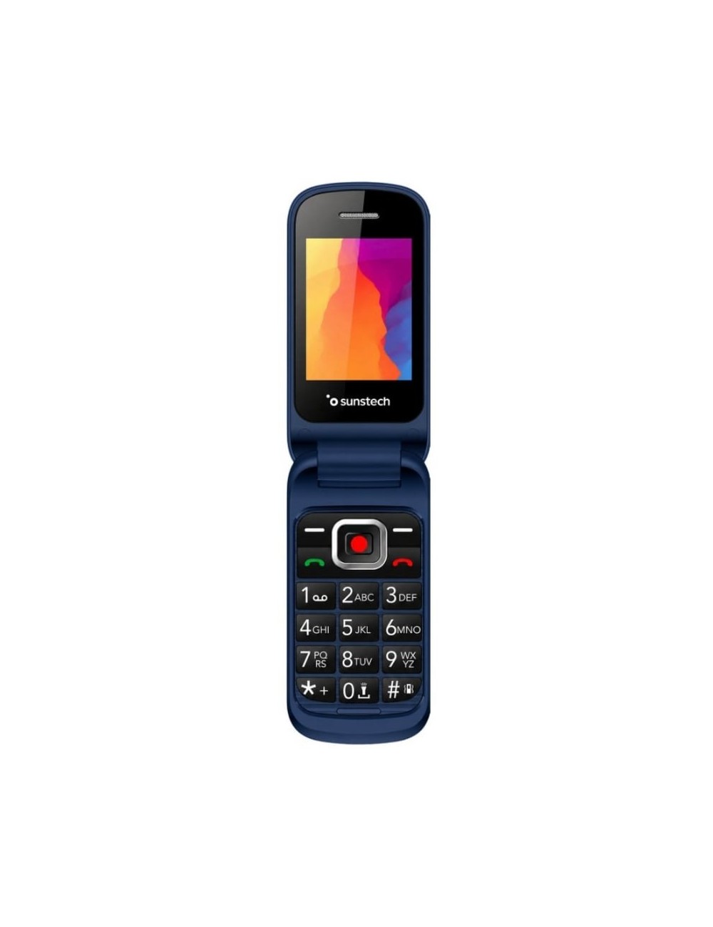 Teléfono Móvil Sunstech CELT24 para Personas Mayores/ Azul