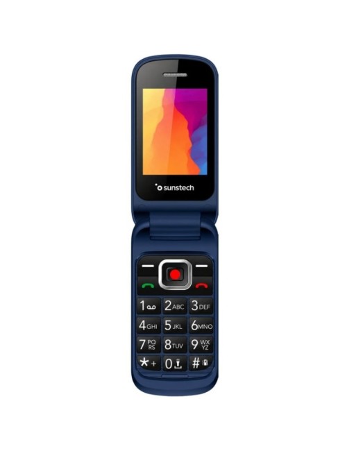Teléfono Móvil Sunstech CELT24 para Personas Mayores/ Azul
