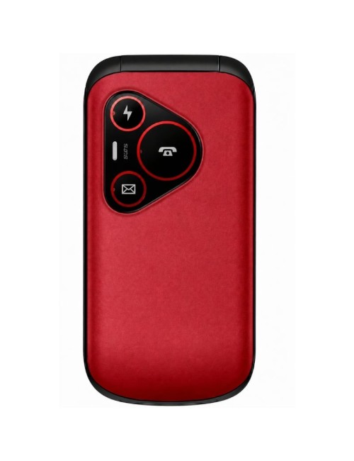 Teléfono Móvil Sunstech CELT24 para Personas Mayores/ Rojo