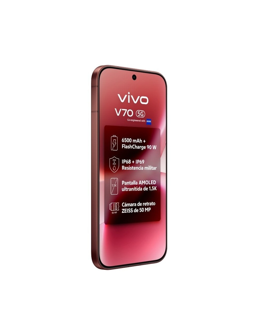 Smartphone Vivo V70 8GB/ 256GB/ 6.59'/ 5G/ Marrón