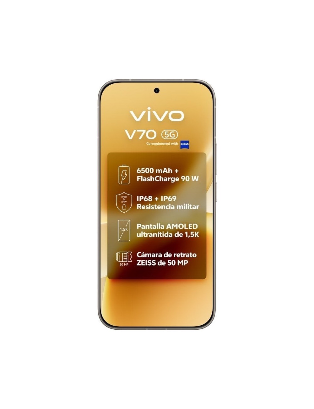 Smartphone Vivo V70 8GB/ 512GB/ 6.59'/ 5G/ Gris