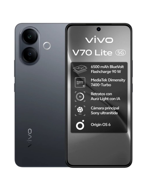 Smartphone Vivo V70 Lite 6GB/ 128GB/ 6.77'/ 5G/ Negro
