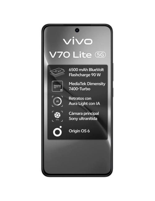 Smartphone Vivo V70 Lite 6GB/ 128GB/ 6.77'/ 5G/ Negro