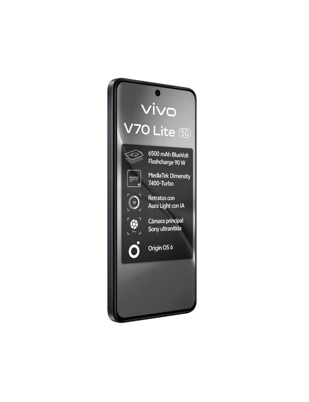 Smartphone Vivo V70 Lite 6GB/ 128GB/ 6.77'/ 5G/ Negro