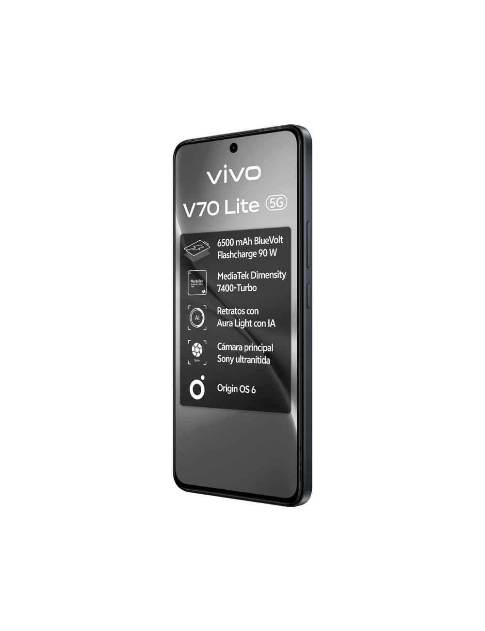 Smartphone Vivo V70 Lite 6GB/ 128GB/ 6.77'/ 5G/ Negro