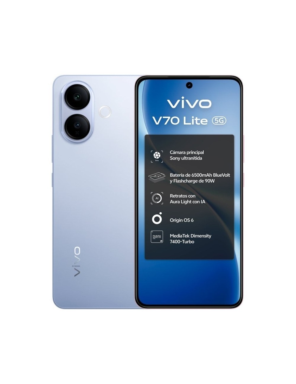 Smartphone Vivo V70 Lite 6GB/ 128GB/ 6.77'/ 5G/ Azul