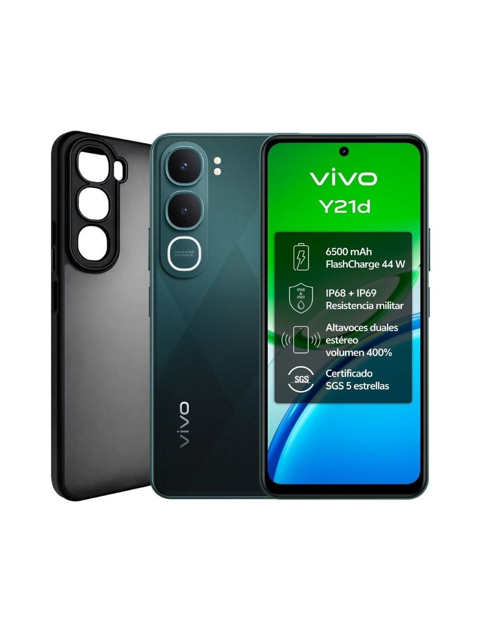 Smartphone Vivo Y21D 4GB/ 128GB/ 6.68'/ Verde