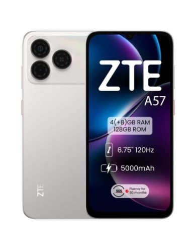 Smartphone ZTE A57 4GB/ 128GB/ 6.75'/ Plata